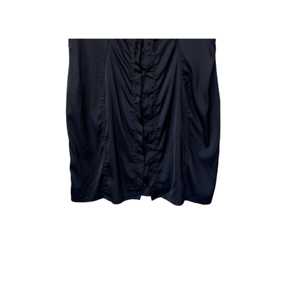 Y2K Corset Mini Dress 1X Satin Fairy Grunge Witchy Whimsigoth Vamp Lace Up - Picture 3 of 9